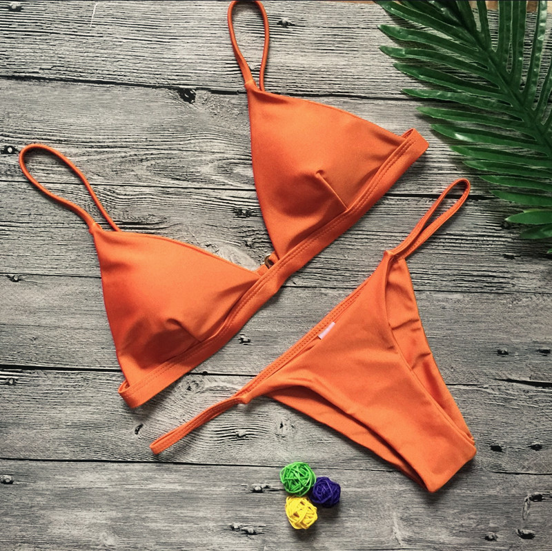 F4791-2 2019 Women Push-Up Padded Bra Beach Bikini Set Swimsuit Swimwear